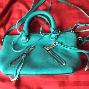 Rebecca minkoff micro moto satchel sea green